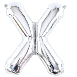 Silver Letter X Air-Inflated Balloon Balloons For Him|Letter Balloons