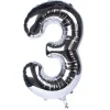 Card Factory Silver Number 3 Foil Giant Helium Balloon - Uninflated