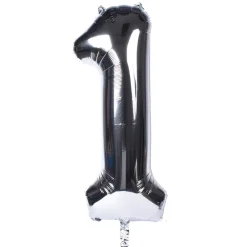 Kids Card Factory Silver Number 1 Foil Giant Helium Balloon - Uninflated