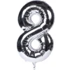Outlet Silver Number 8 Foil Giant Helium Balloon - Uninflated 80Th Birthday|18Th Birthday