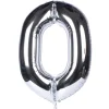 Sale Silver Number 0 Foil Giant Helium Balloon - Uninflated Kids 100Th Birthday|90Th Birthday