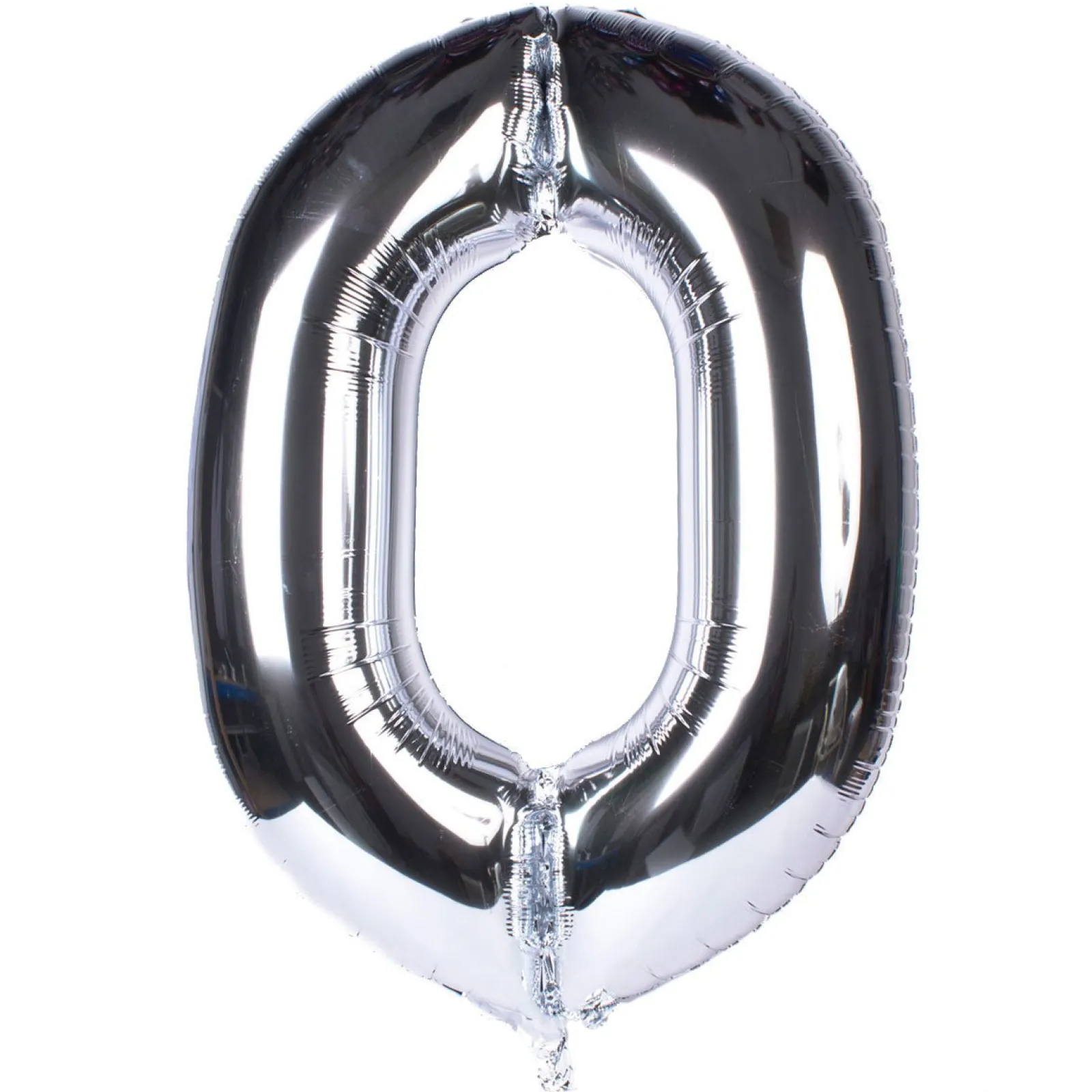 Sale Silver Number 0 Foil Giant Helium Balloon - Uninflated Kids 100Th Birthday|90Th Birthday