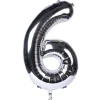 Card Factory Silver Number 6 Giant Foil Helium Balloon INFLATED