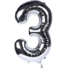 Card Factory Silver Number 3 Giant Foil Helium Balloon INFLATED