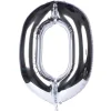 New Silver Number 0 Giant Foil Helium Balloon INFLATED 100Th Birthday|90Th Birthday
