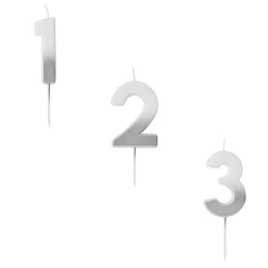 Card Factory Silver Ombre Number Cake Candle (0-9)