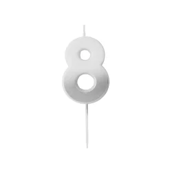 Card Factory Silver Ombre Number Cake Candle (0-9)