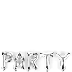 Card Factory Silver Party Balloon Banner Kit