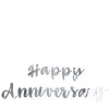Card Factory Silver Script Happy Anniversary Banner