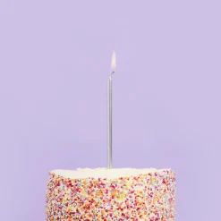 Outlet Silver Skinny Cake Candles - Pack of 12 Cake Candles|Birthday Party