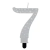 Card Factory Silver Starry Number 7 Cake Candle