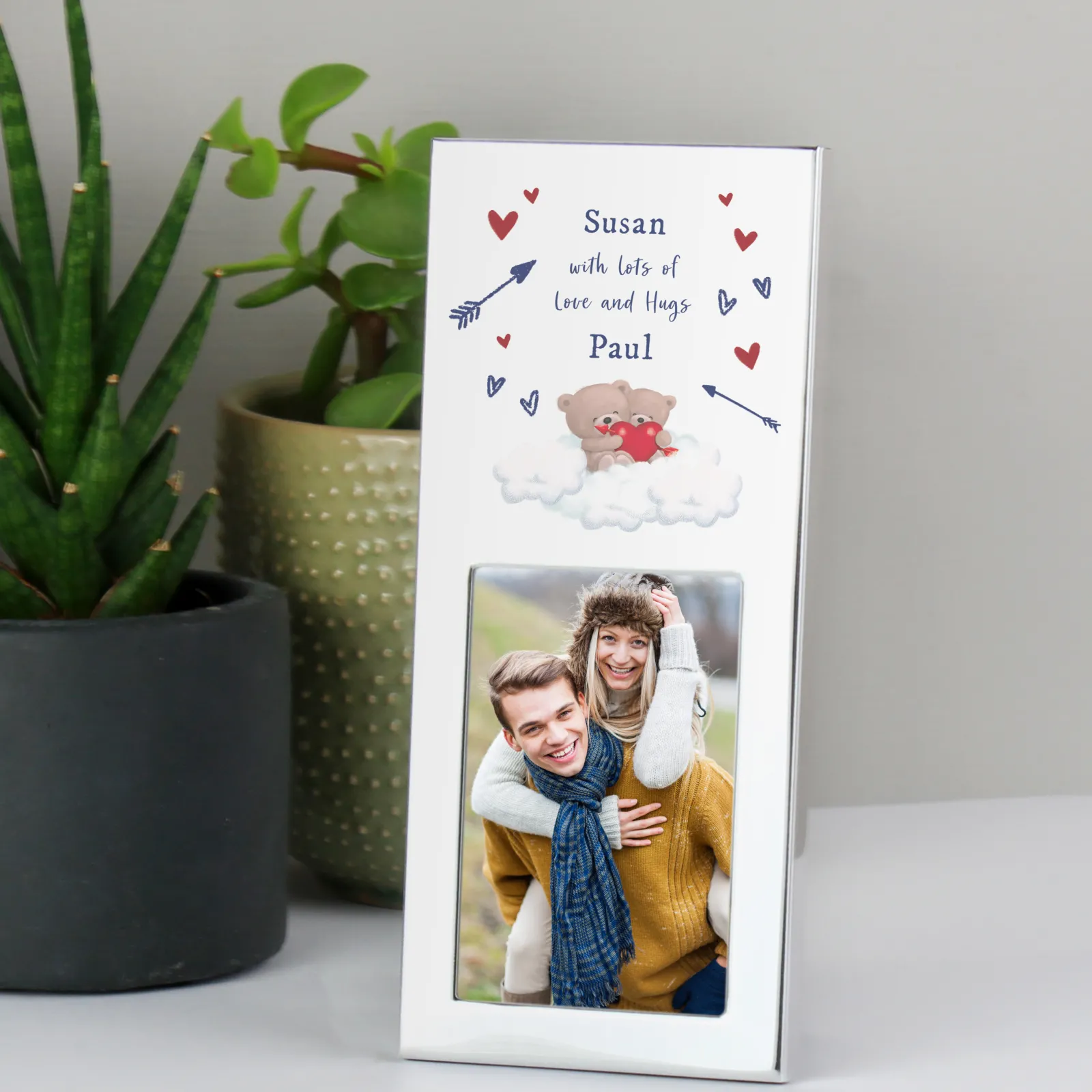 Best Small Personalised Love & Hugs Photo Frame Photo Frames|Graduation Gifts