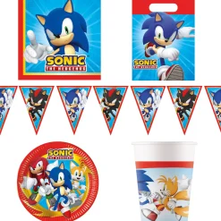Best Sonic The Hedgehog Party Tableware & Decorations Bundle - 16 Guests Tableware|Birthday Party