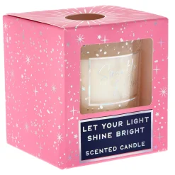 Card Factory Sparkle & Glow Let Your Light Shine Bright Scented Candle