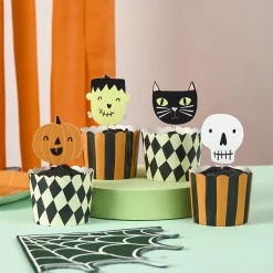 Sale Spooky Friends Food Cups & Picks Set - Pack of 12 Tableware|Halloween Party