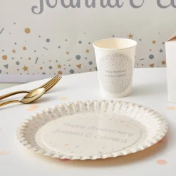 Sale Star Confetti Personalised Party Plate Tableware|Personalised Party