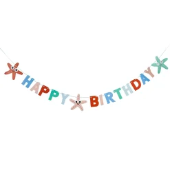 Discount Starfish Happy Birthday Card Banner Banners & Bunting|Birthday Party