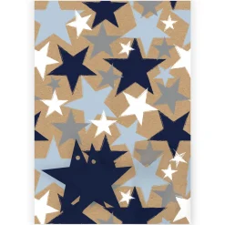 Kids Card Factory Starry Wrapping Paper - 2 Sheets & 2 Tags