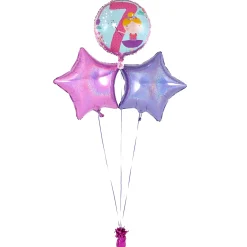 Online 7th Birthday Ballerina Pink Balloon Bouquet - DELIVERED INFLATED! Kids Balloons For Kids|Special Age Balloons