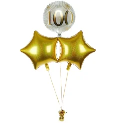 Card Factory 100th Birthday Balloon Bouquet - DELIVERED INFLATED!