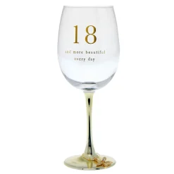 Card Factory 18th Birthday Wine Glass