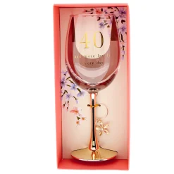 Clearance 40th Birthday Wine Glass 40Th Birthday|Glassware