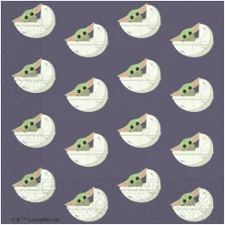 Card Factory The Mandalorian Birthday Party Tableware & Decorations Bundle - 16 Guests