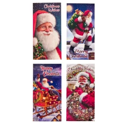 Traditional Christmas Money Wallets - Pack of 4 Christmas
