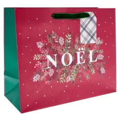 Card Factory Traditional Noel Large Landscape Christmas Gift Bag