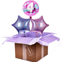 Sale Unicorn 4th Birthday Balloon Bouquet - DELIVERED INFLATED! Kids Birthday Party|Balloons For Kids