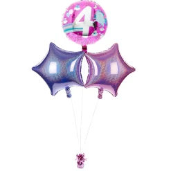 Sale Unicorn 4th Birthday Balloon Bouquet - DELIVERED INFLATED! Kids Birthday Party|Balloons For Kids