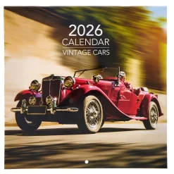 Best Vintage Cars 2026 Square Wall Calendar Kids Birthday Gifts|Christmas Gifts