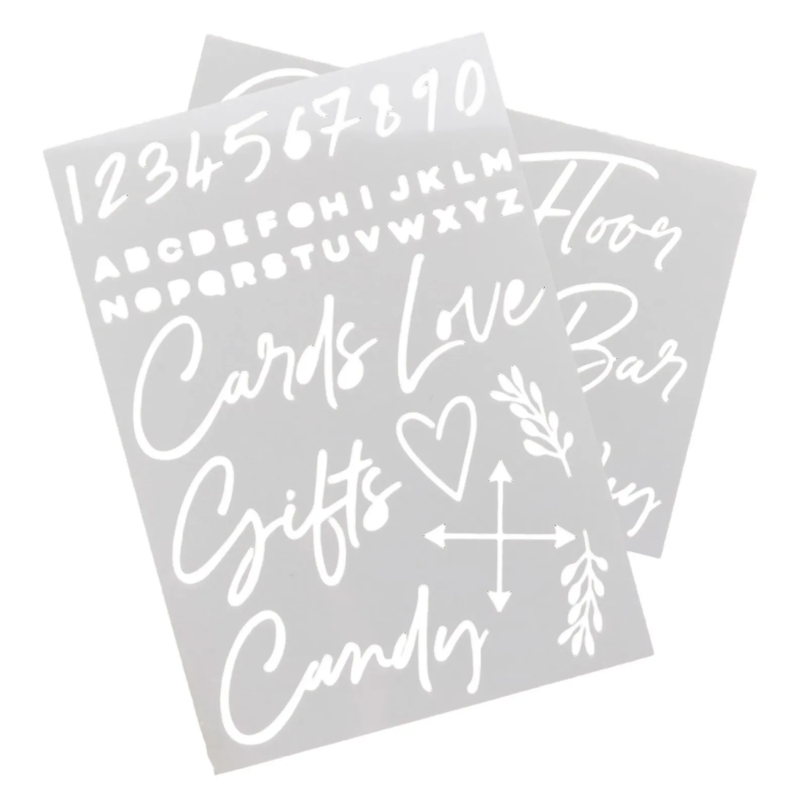 Card Factory Wedding Letter Stencils - Pack of 4