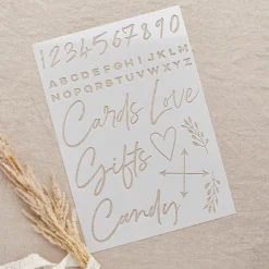 Card Factory Wedding Letter Stencils - Pack of 4