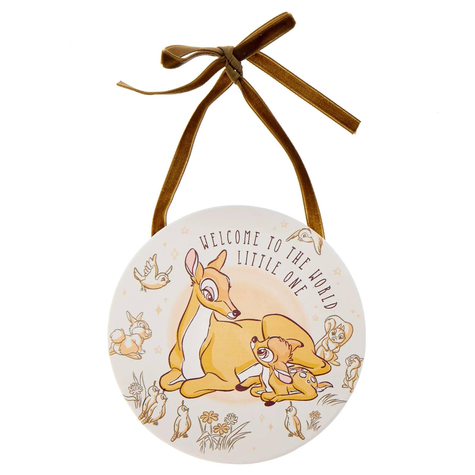 Kids Card Factory Welcome To The World Little One Bambi Plaque