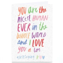 Card Factory Whale & Bird Personalised Card - Nicest Human Ever