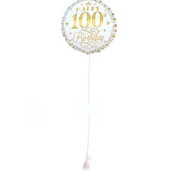 Sale White & Gold 100th Birthday Balloon & Lindt Chocolates 100Th Birthday|Birthday Party