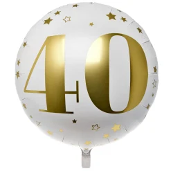 Sale White & Gold 40th Birthday 31-Inch Foil Helium Balloon 40Th Birthday|Birthday Party
