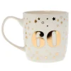Card Factory White & Gold 60th Birthday Mug