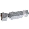 Hot White & Silver Stars Christmas Cracker Gift Box Kids Silver Gift Wrap|Silver & Gold Gift Wrap