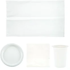 Online White Party Tableware Bundle - 8 Guests Tableware|Wedding Party