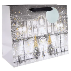 Sale Winter Scene Large Landscape Christmas Gift Bag Gift Wrap For Him|Gift Wrap For Her