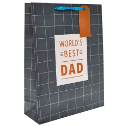 Clearance World’s Best Dad Extra Large Portrait Gift Bag Navy Gift Wrap|Gift Wrap For Him