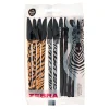 Card Factory Zebra Smooth Animal Print Black Ball Point Pens - Pack of 10